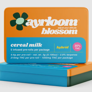 AYRLOOM - CEREAL MILK - 0.6G X 5 INFUSED PRE ROLLS - 3G